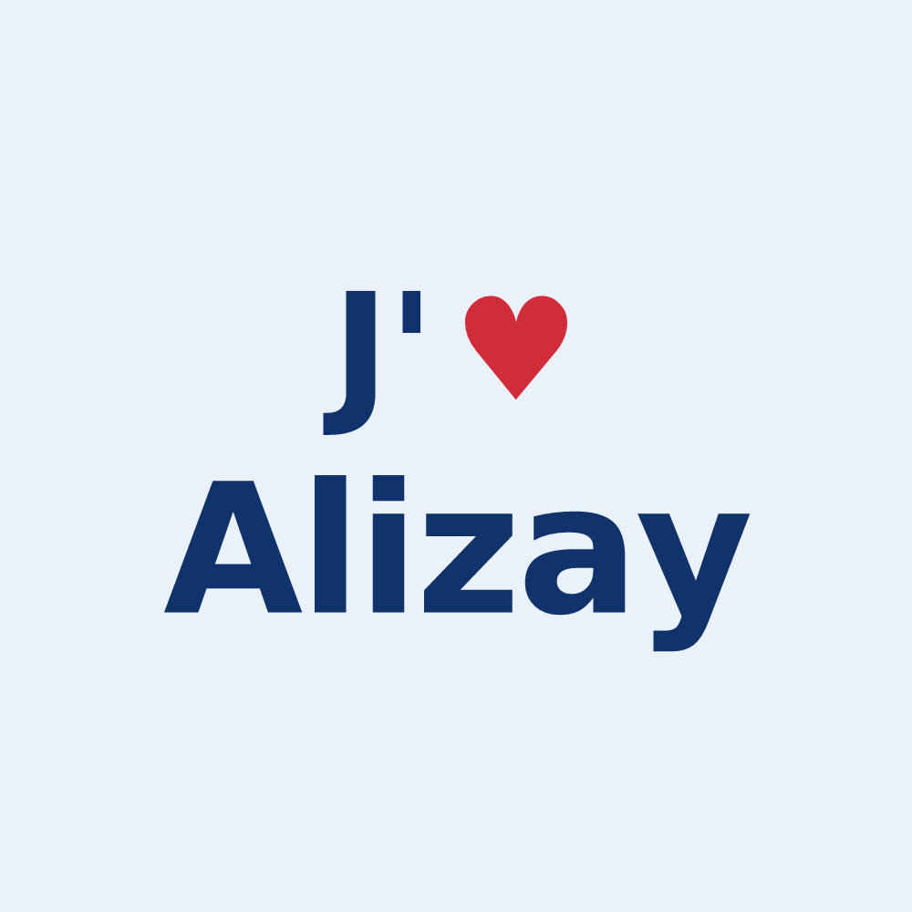 Sticker personnalisé Alizay — design J'aime Alizay