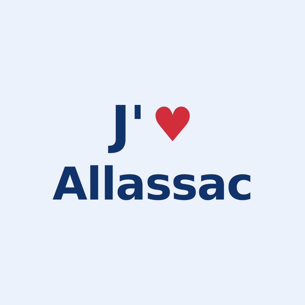Sticker personnalisé Allassac — design J'aime Allassac