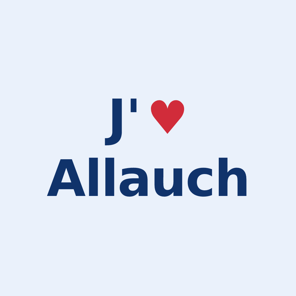 Sticker personnalisé Allauch — design J'aime Allauch