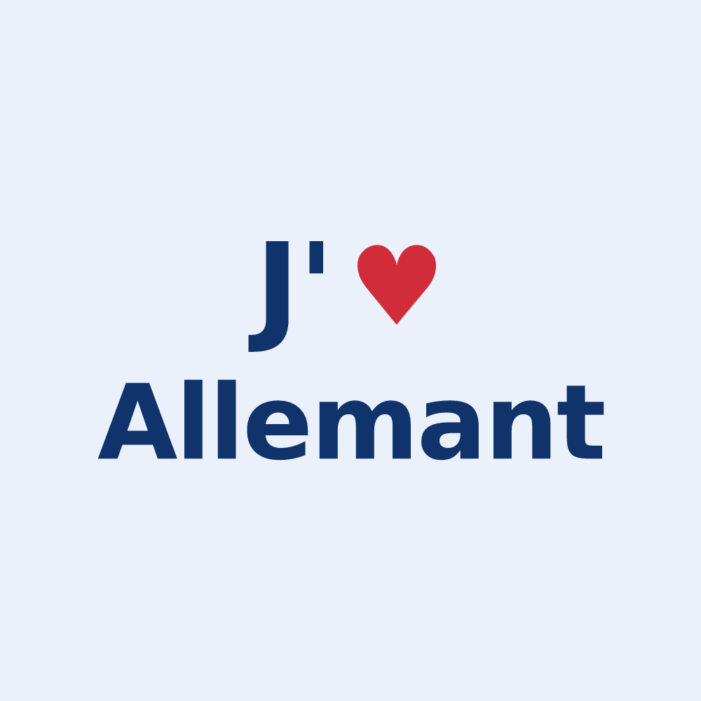 Sticker personnalisé Allemant — design J'aime Allemant