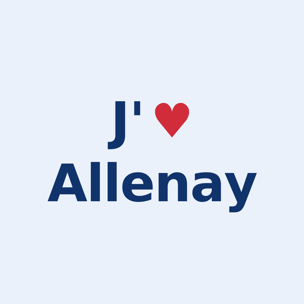 Sticker personnalisé Allenay — design J'aime Allenay