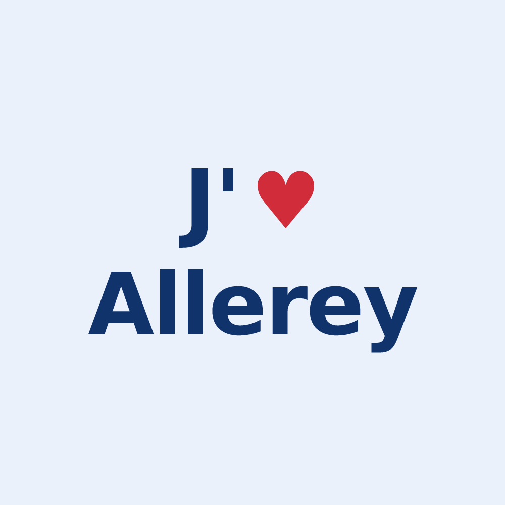 Sticker personnalisé Allerey — design J'aime Allerey