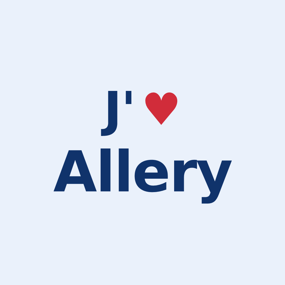 Sticker personnalisé Allery — design J'aime Allery