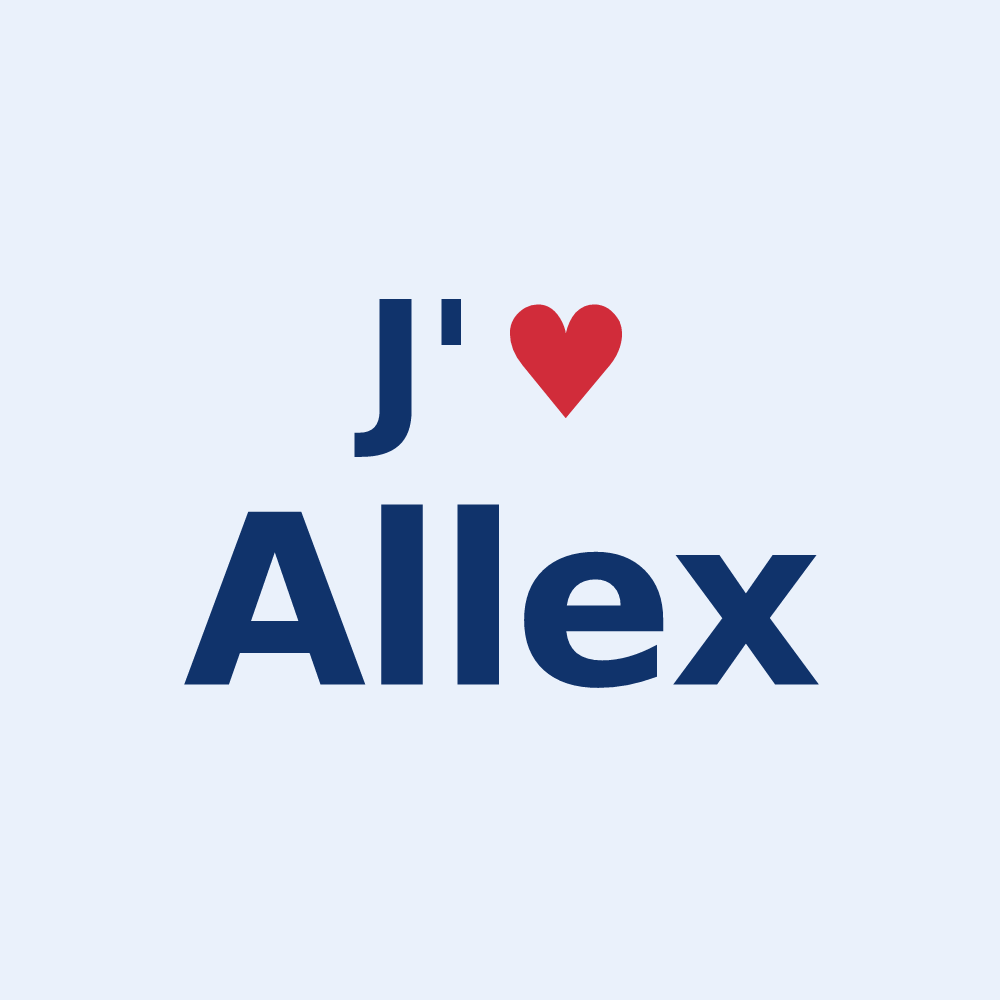 Sticker personnalisé Allex — design J'aime Allex