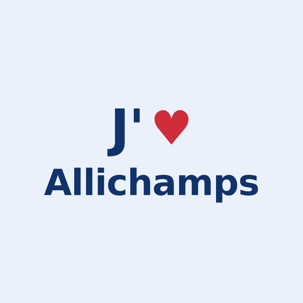 Sticker personnalisé Allichamps — design J'aime Allichamps