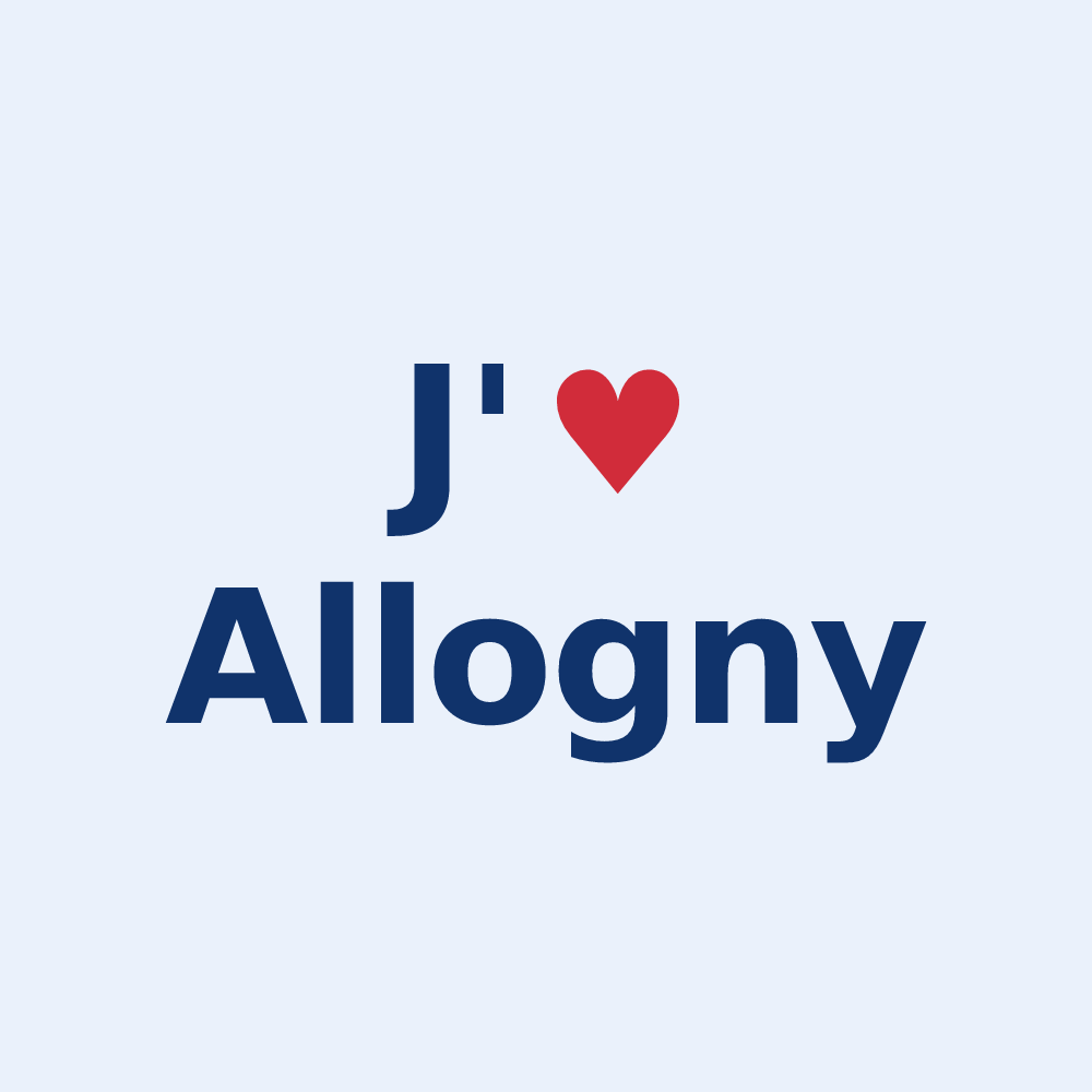 Sticker personnalisé Allogny — design J'aime Allogny