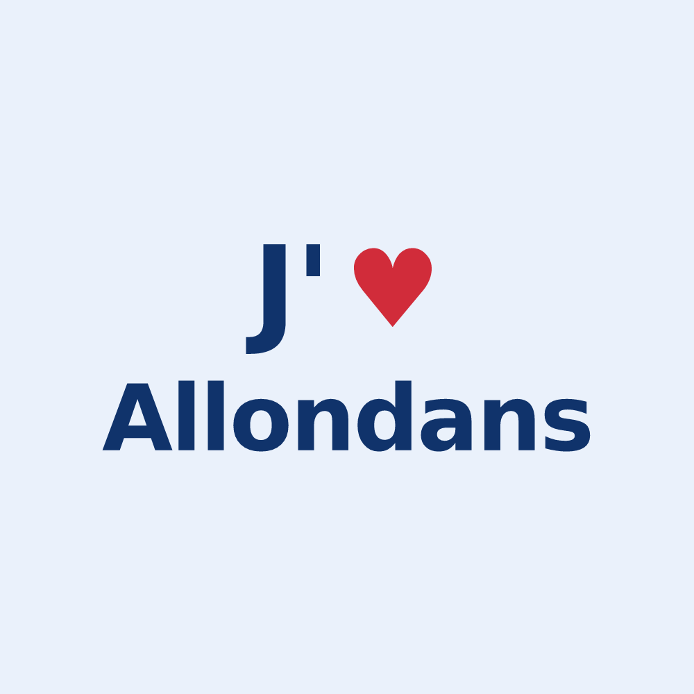 Sticker personnalisé Allondans — design J'aime Allondans