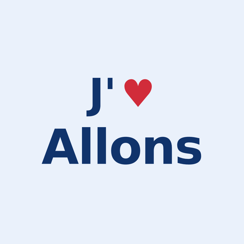 Sticker personnalisé Allons — design J'aime Allons