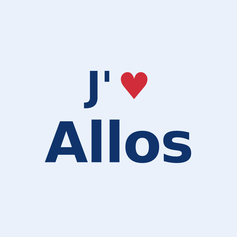 Sticker personnalisé Allos — design J'aime Allos