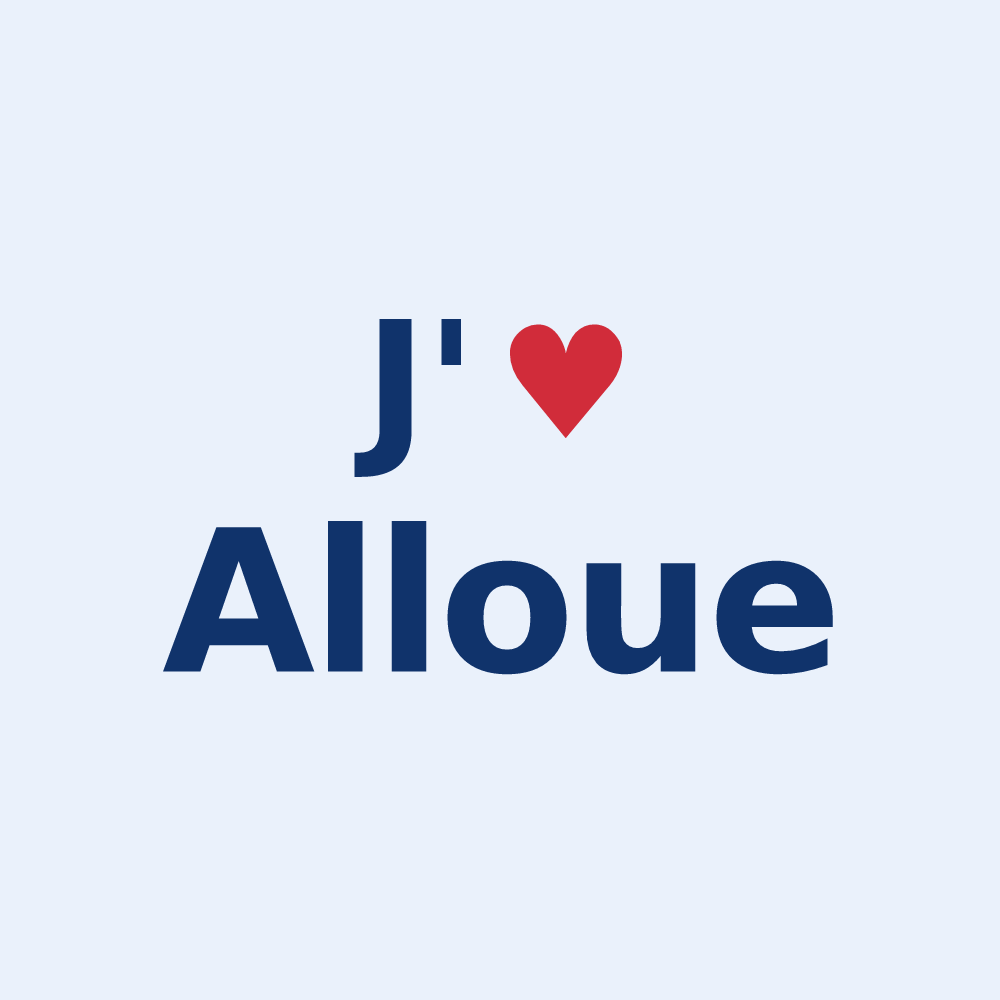 Sticker personnalisé Alloue — design J'aime Alloue