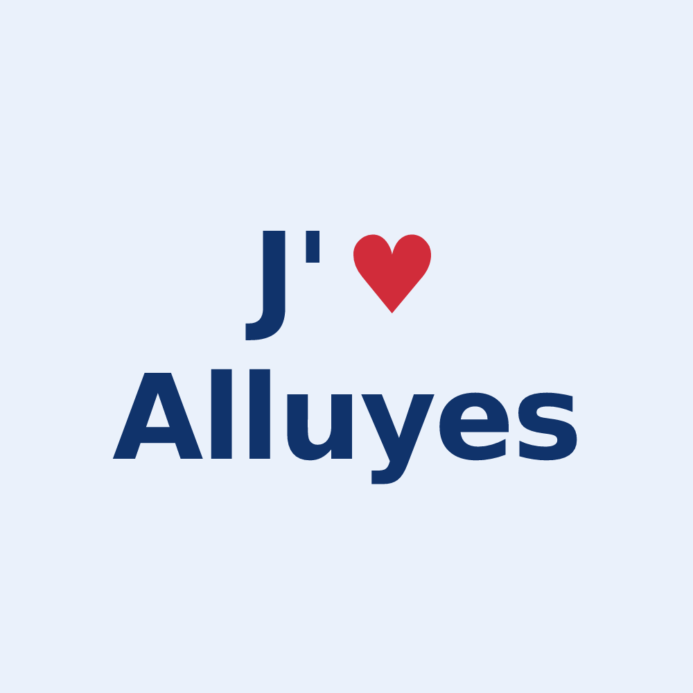 Sticker personnalisé Alluyes — design J'aime Alluyes