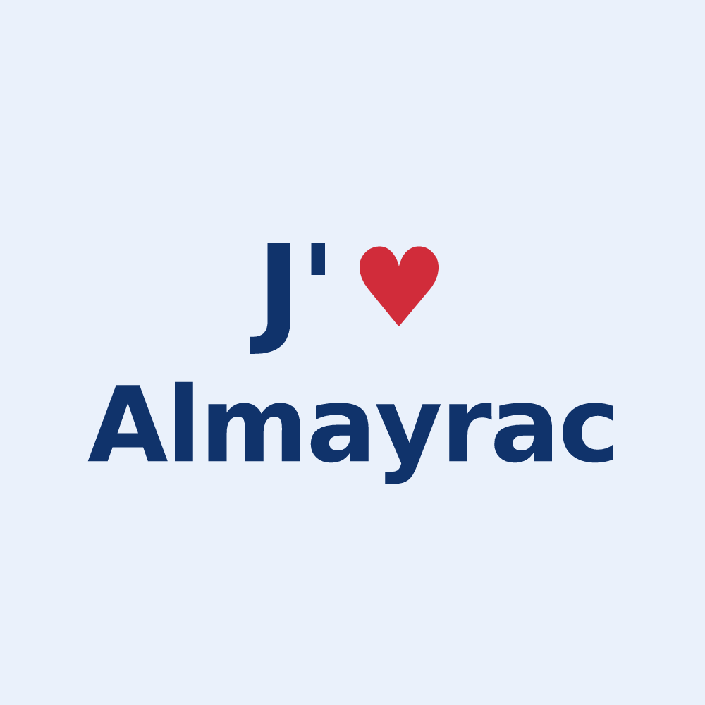 Sticker personnalisé Almayrac — design J'aime Almayrac