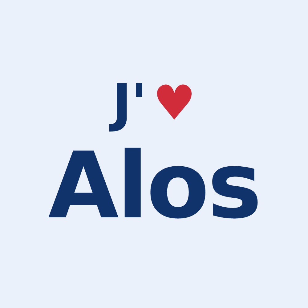 Sticker personnalisé Alos — design J'aime Alos