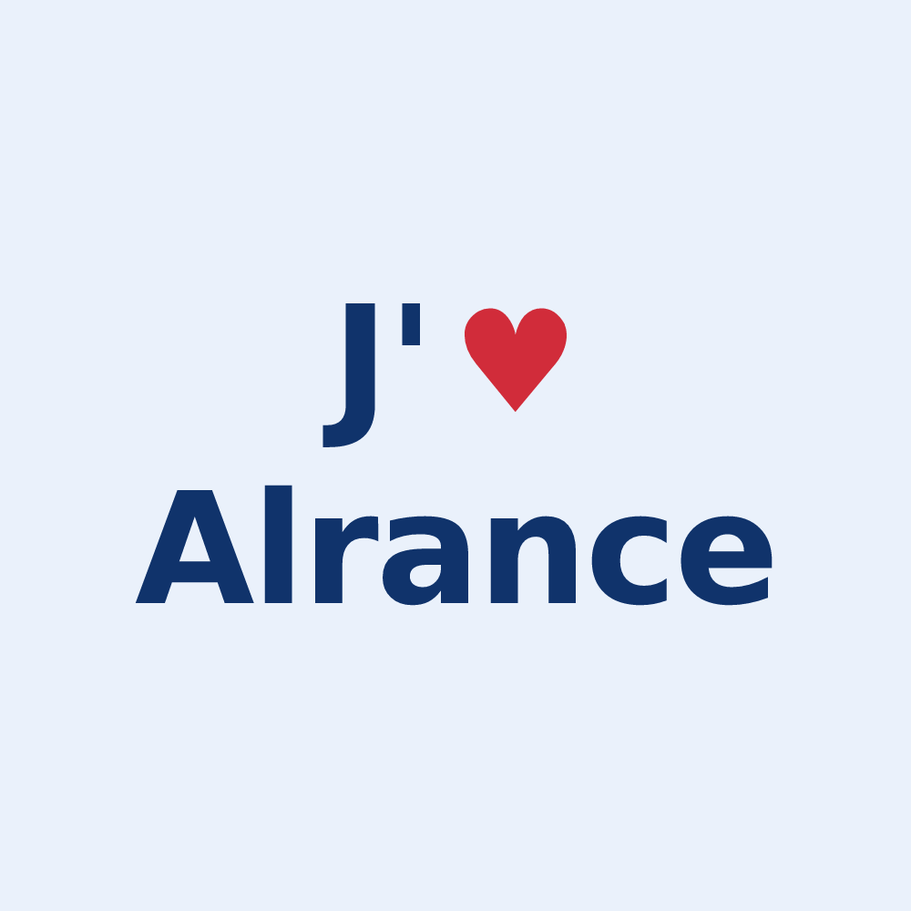 Sticker personnalisé Alrance — design J'aime Alrance