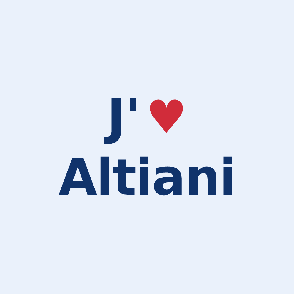 Sticker personnalisé Altiani — design J'aime Altiani