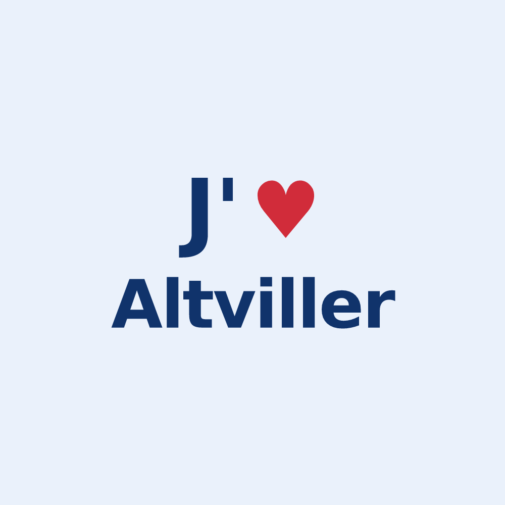Sticker personnalisé Altviller — design J'aime Altviller