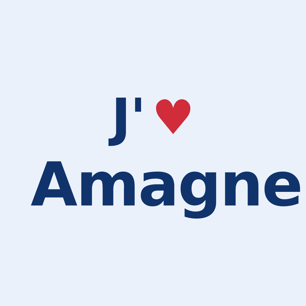 Sticker personnalisé Amagne — design J'aime Amagne