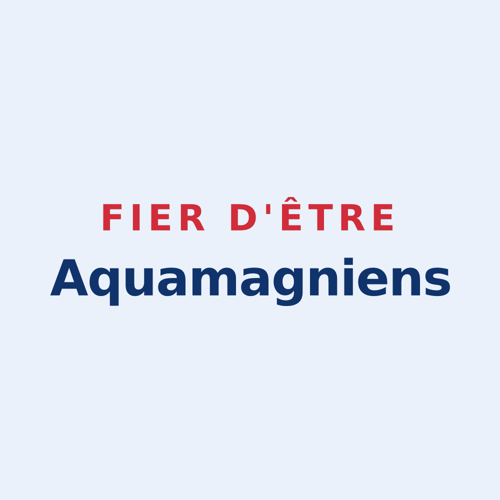 Sticker « Fier d'être Aquamagniens » — design pour Amagne
