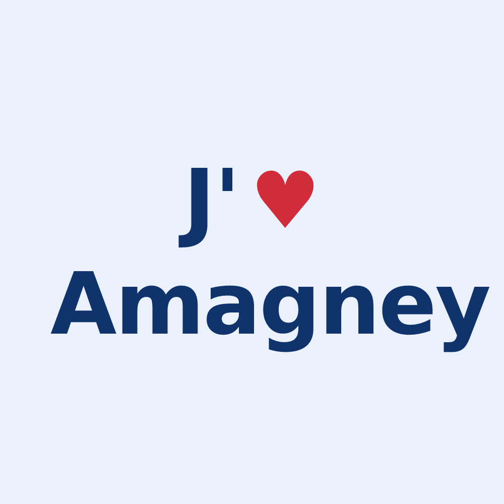 Sticker personnalisé Amagney — design J'aime Amagney
