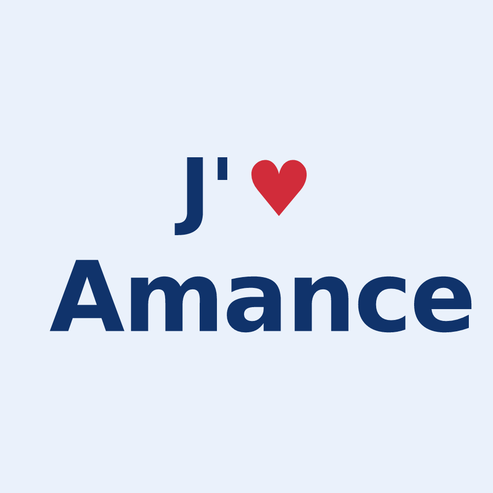 Sticker personnalisé Amance — design J'aime Amance