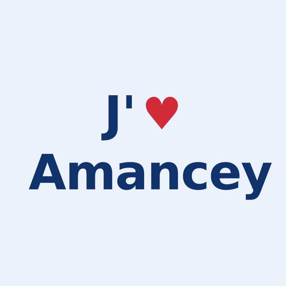 Sticker personnalisé Amancey — design J'aime Amancey
