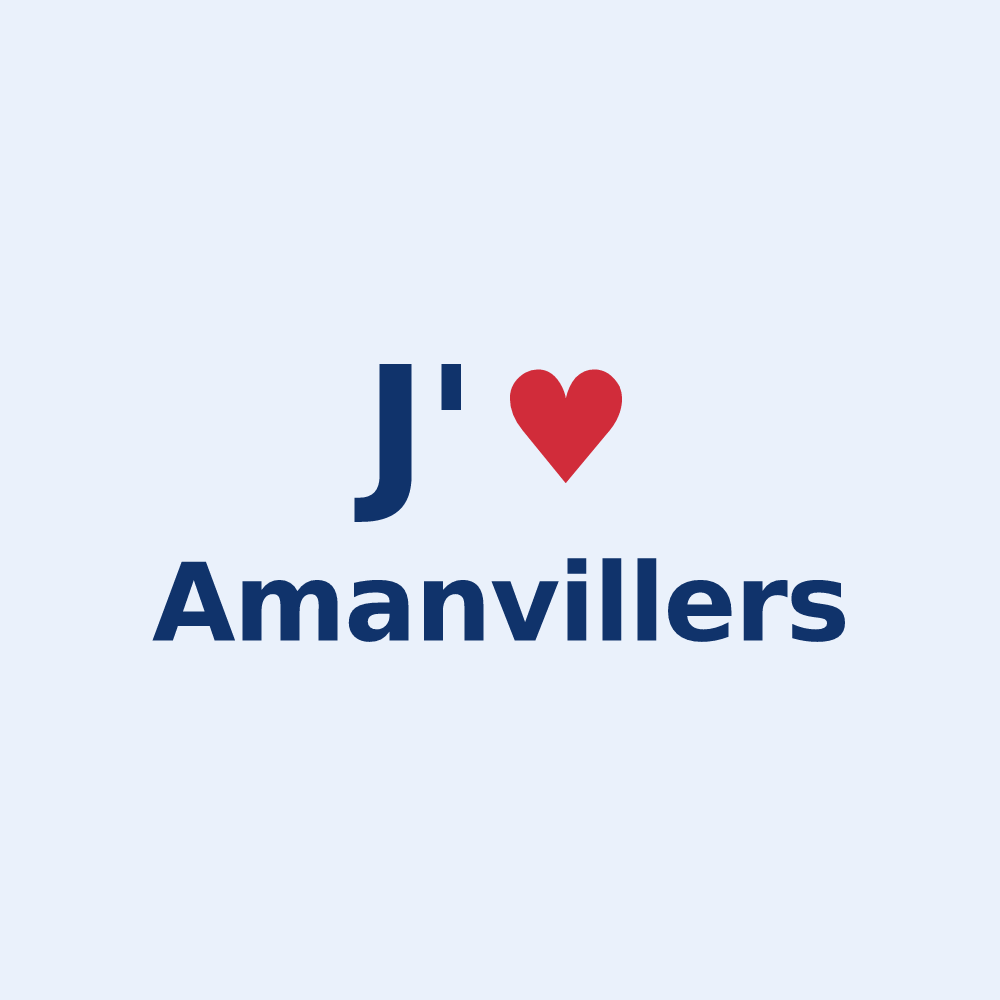 Sticker personnalisé Amanvillers — design J'aime Amanvillers