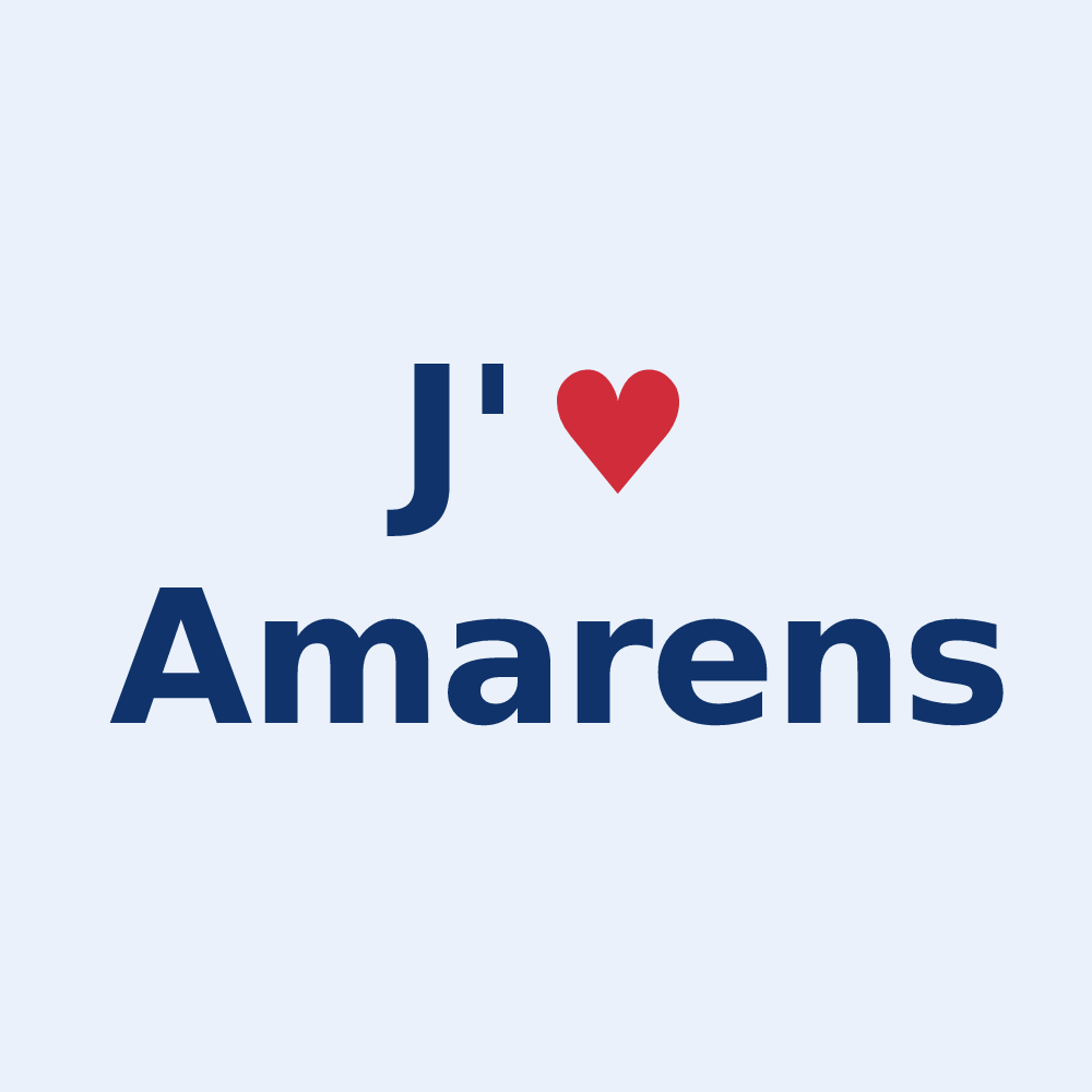 Sticker personnalisé Amarens — design J'aime Amarens