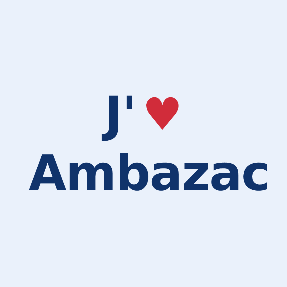Sticker personnalisé Ambazac — design J'aime Ambazac