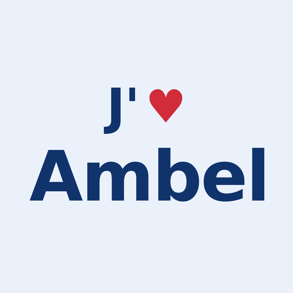 Sticker personnalisé Ambel — design J'aime Ambel