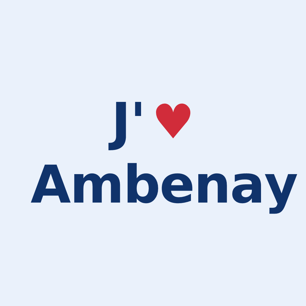 Sticker personnalisé Ambenay — design J'aime Ambenay