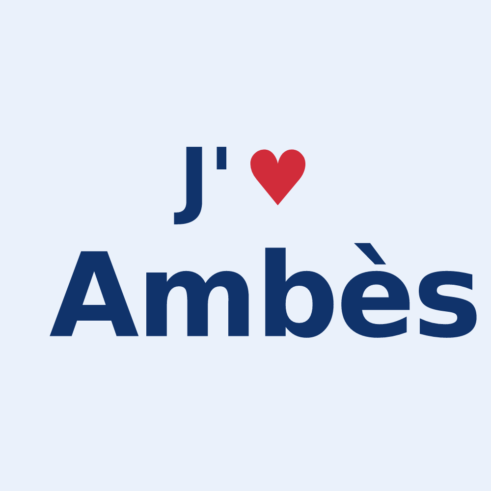 Sticker personnalisé Ambès — design J'aime Ambès