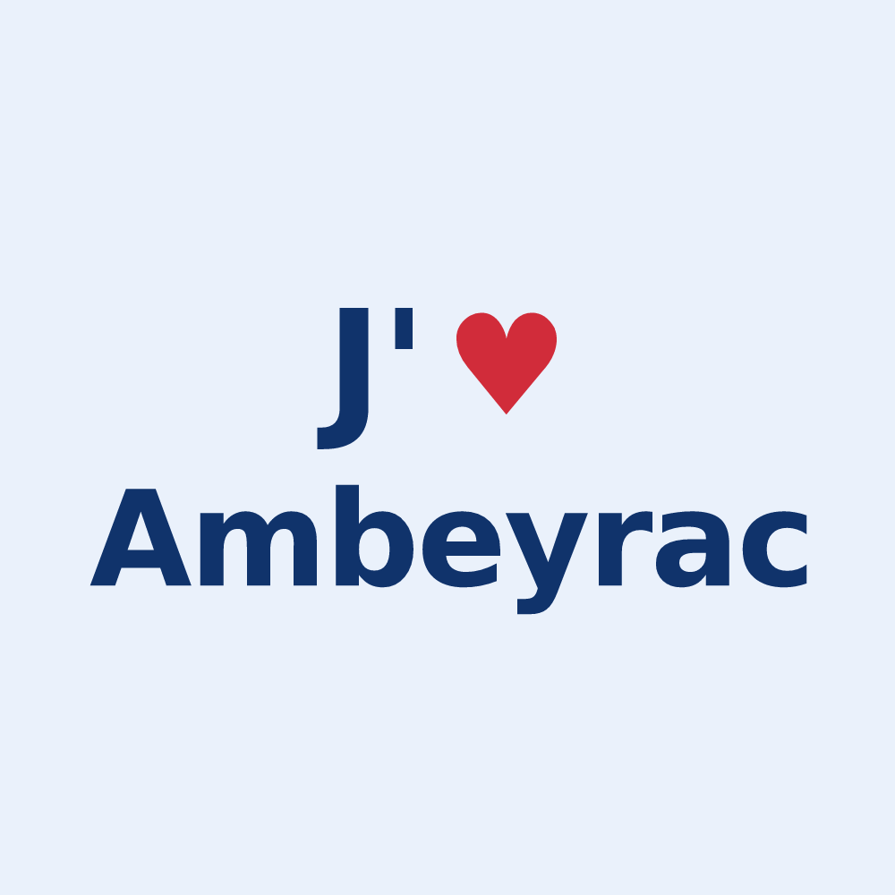 Sticker personnalisé Ambeyrac — design J'aime Ambeyrac