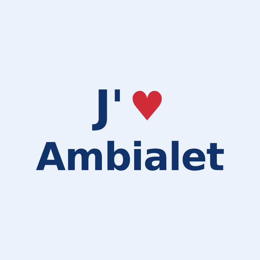 Sticker personnalisé Ambialet — design J'aime Ambialet