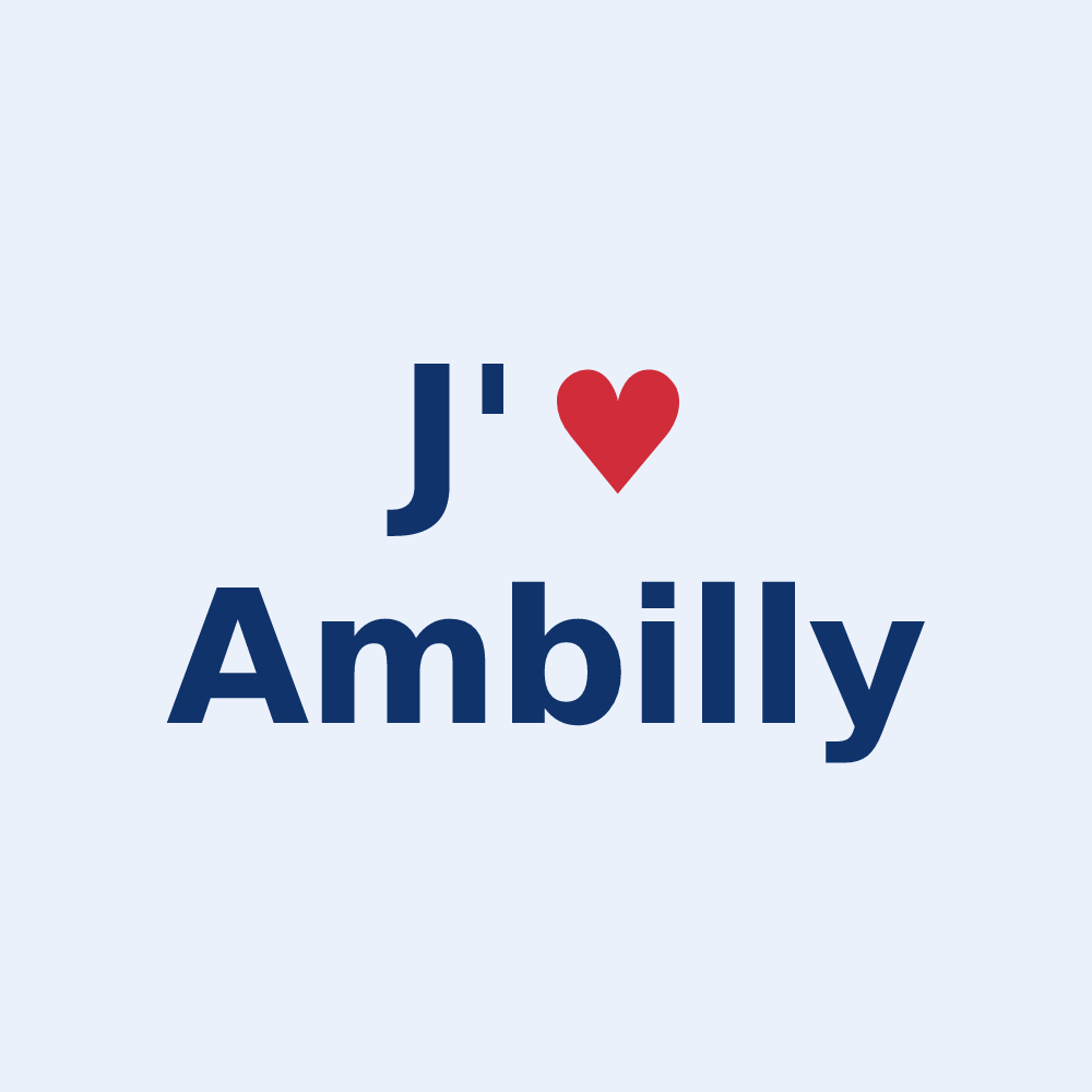 Sticker personnalisé Ambilly — design J'aime Ambilly