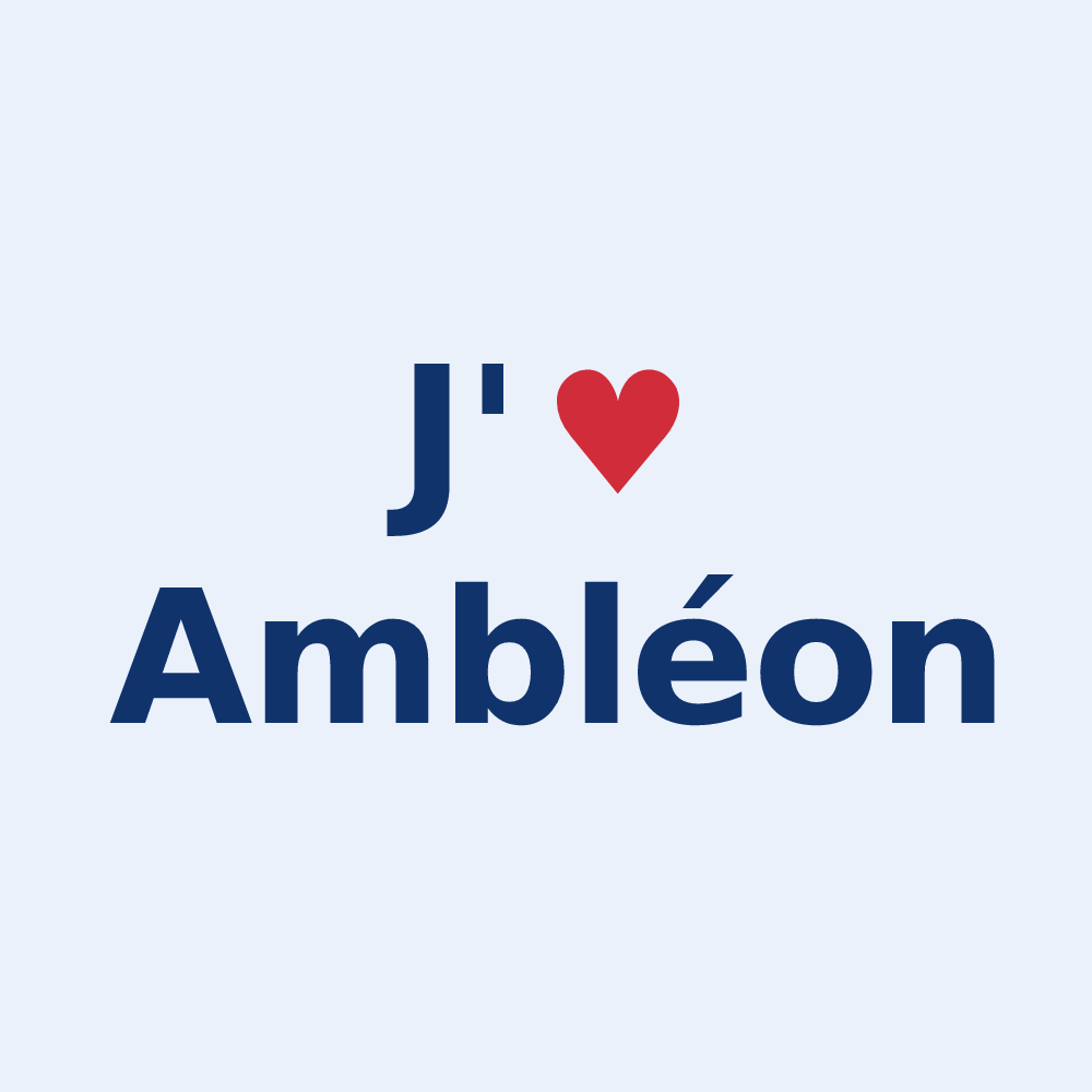 Sticker personnalisé Ambléon — design J'aime Ambléon