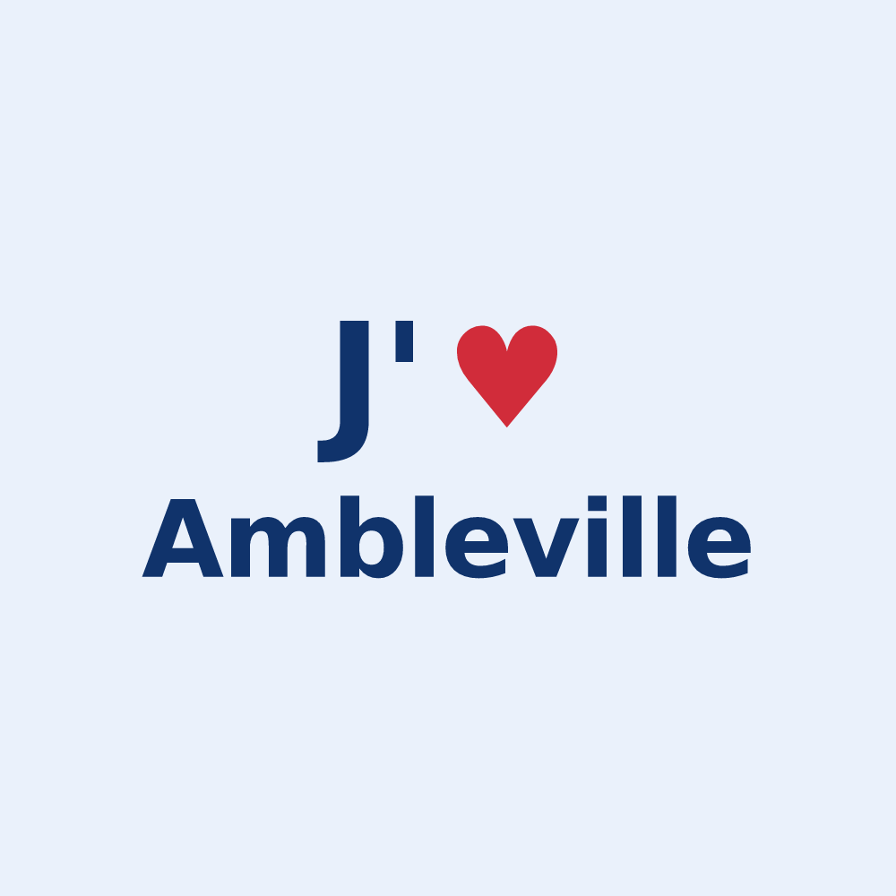 Sticker personnalisé Ambleville — design J'aime Ambleville