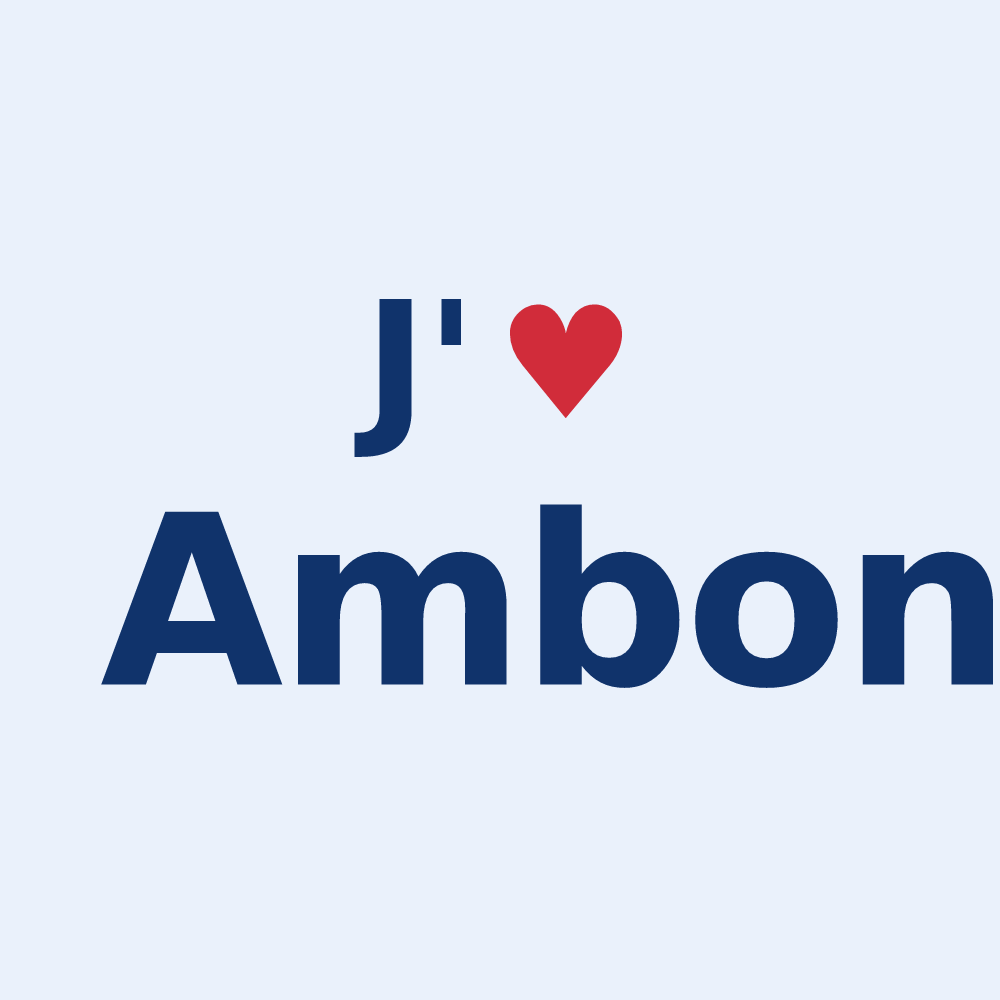 Sticker personnalisé Ambon — design J'aime Ambon