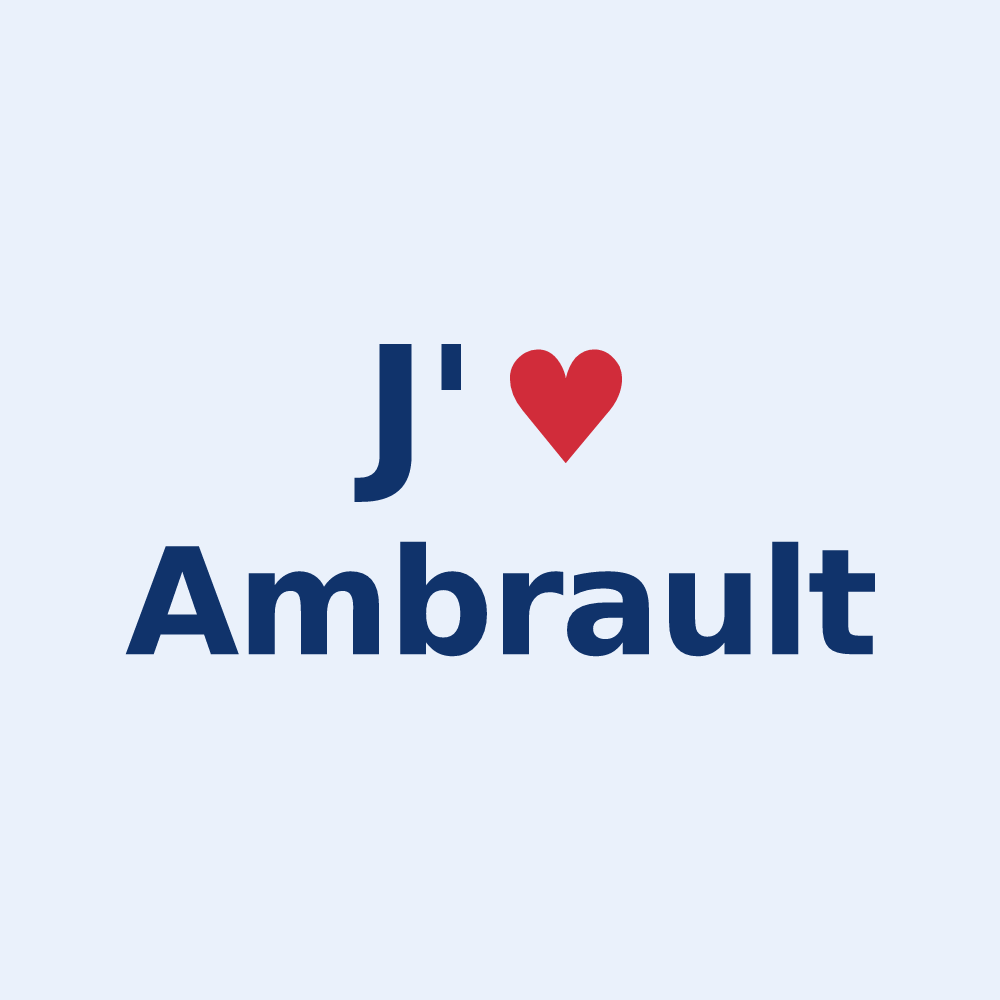 Sticker personnalisé Ambrault — design J'aime Ambrault