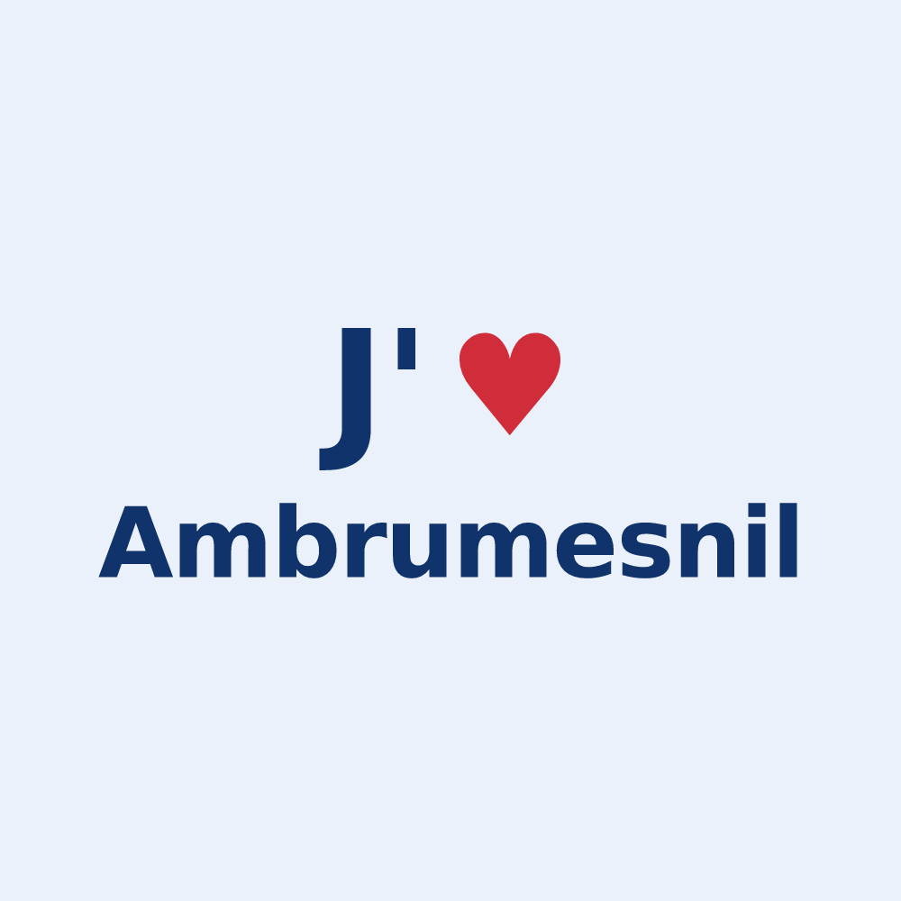 Sticker personnalisé Ambrumesnil — design J'aime Ambrumesnil