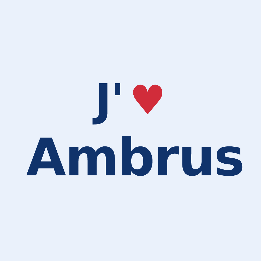Sticker personnalisé Ambrus — design J'aime Ambrus