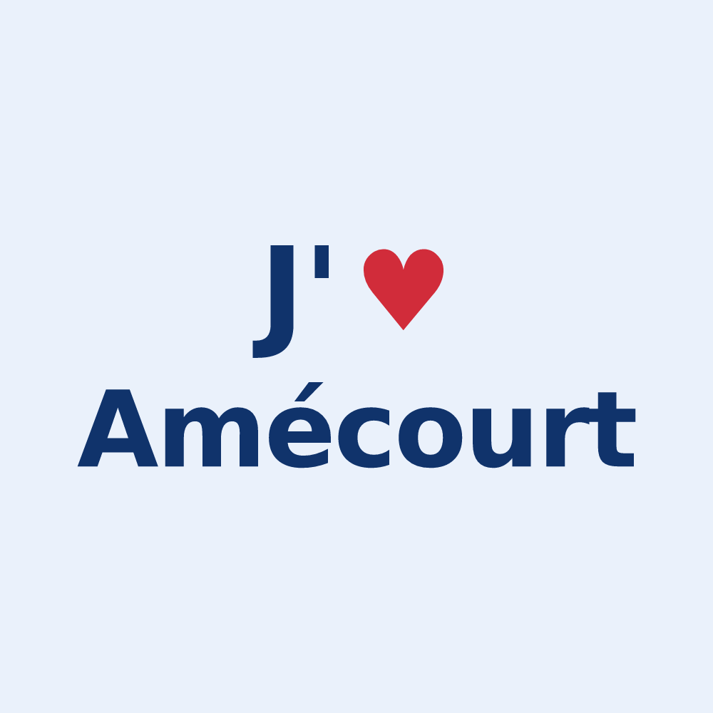 Sticker personnalisé Amécourt — design J'aime Amécourt