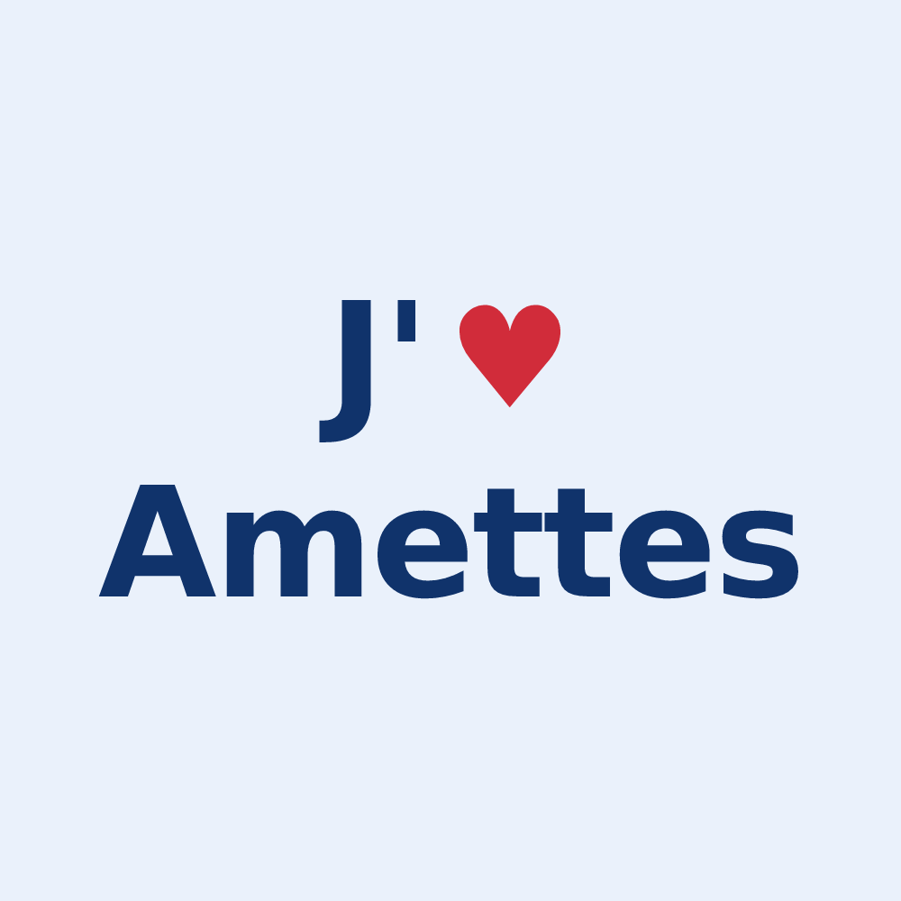 Sticker personnalisé Amettes — design J'aime Amettes