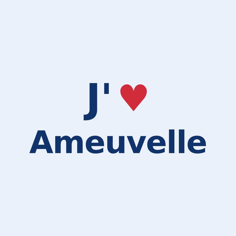 Sticker personnalisé Ameuvelle — design J'aime Ameuvelle