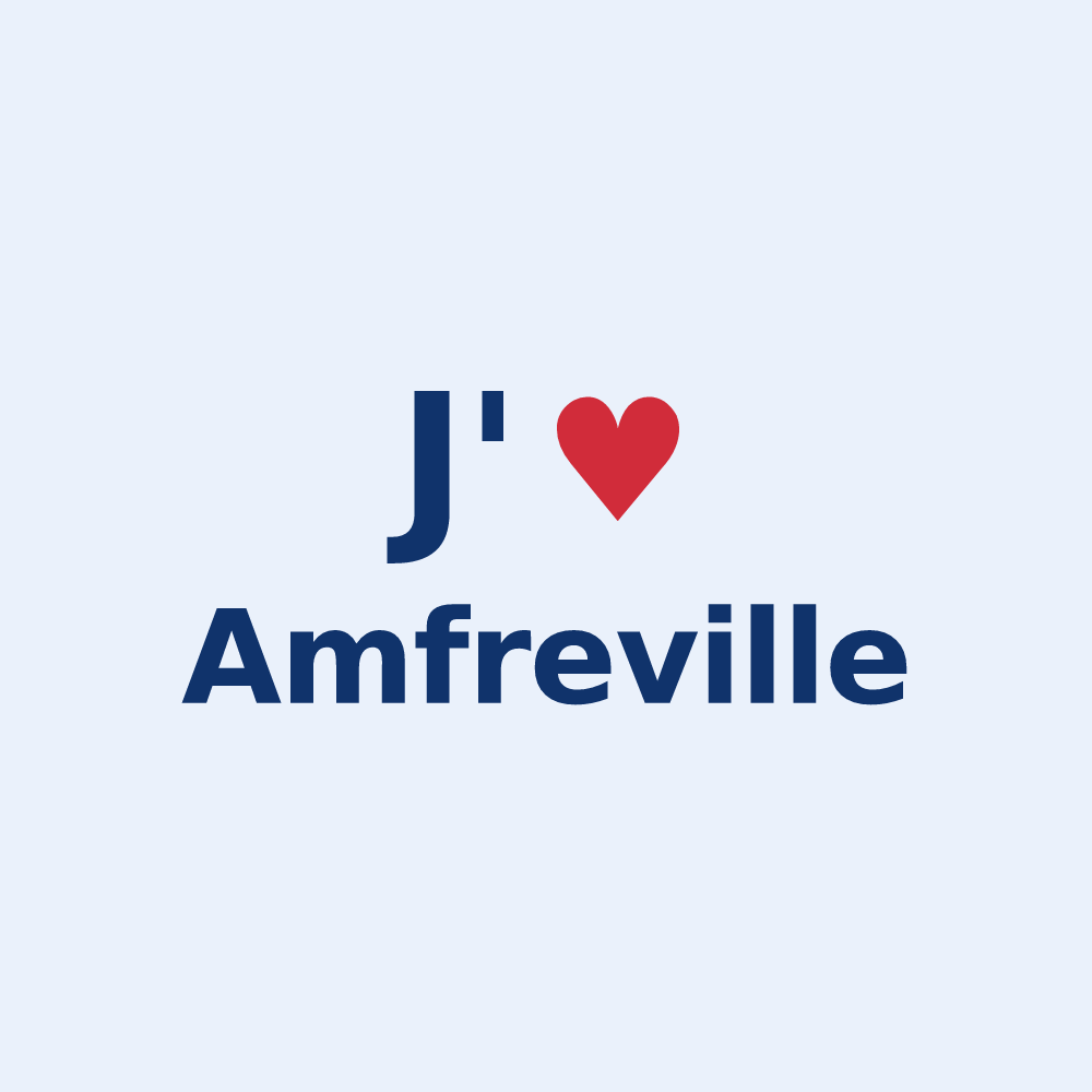 Sticker personnalisé Amfreville — design J'aime Amfreville