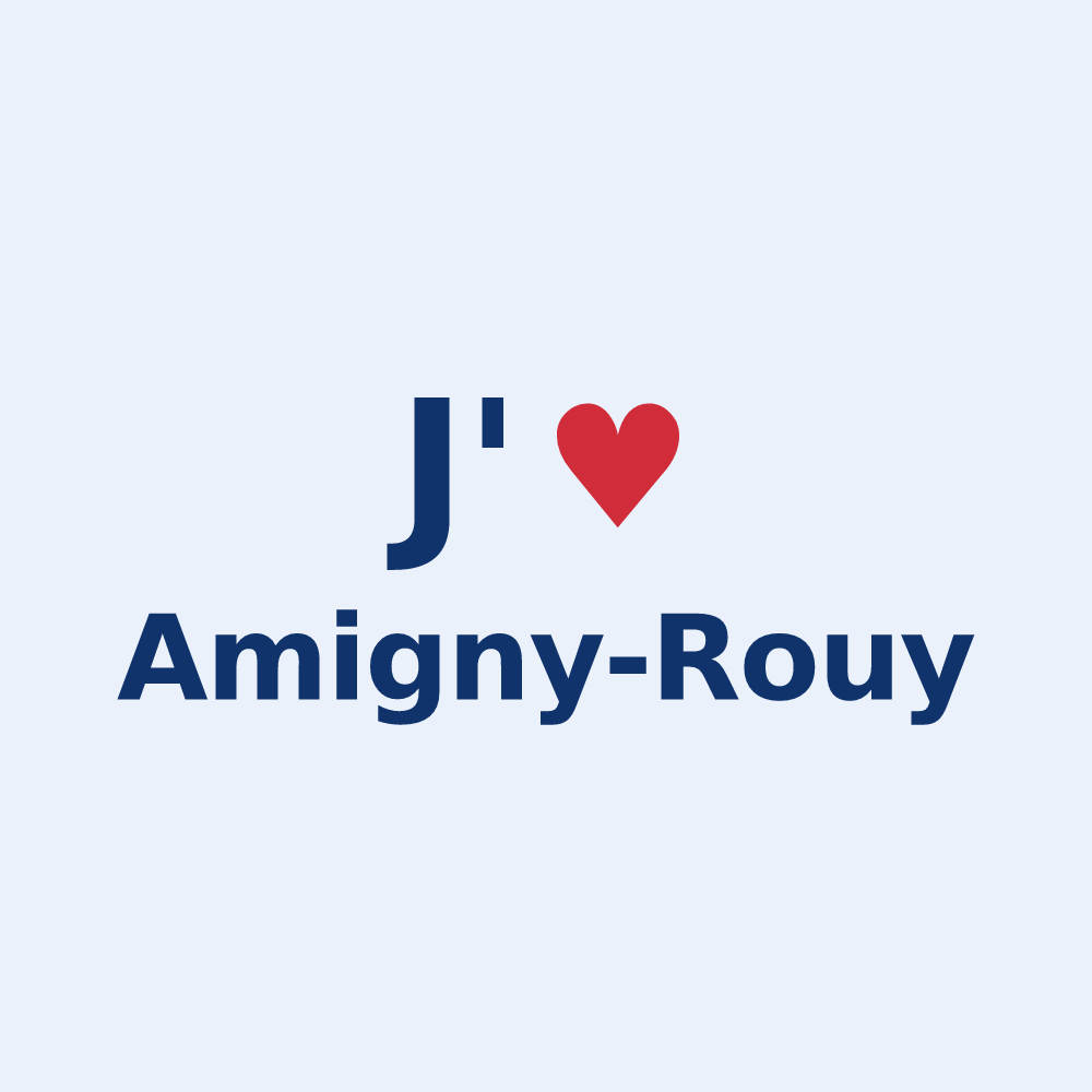 Sticker personnalisé Amigny-Rouy — design J'aime Amigny-Rouy