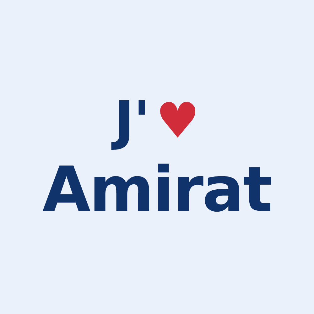 Sticker personnalisé Amirat — design J'aime Amirat