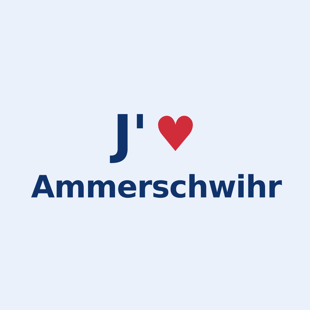 Sticker personnalisé Ammerschwihr — design J'aime Ammerschwihr