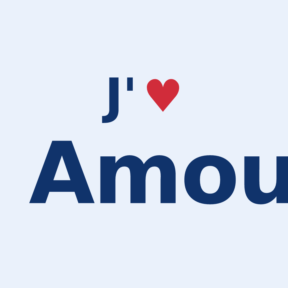Sticker personnalisé Amou — design J'aime Amou