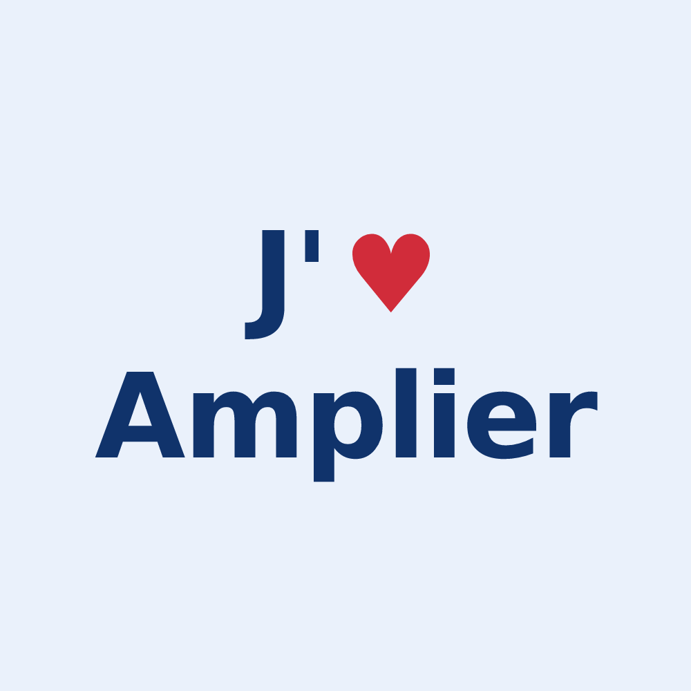 Sticker personnalisé Amplier — design J'aime Amplier