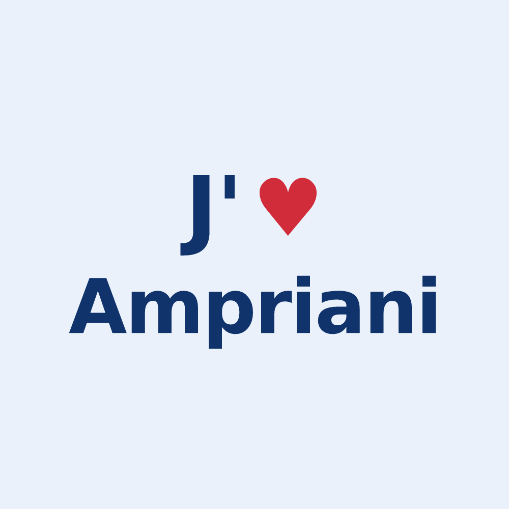 Sticker personnalisé Ampriani — design J'aime Ampriani